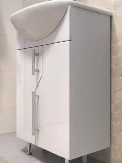 Тумба под раковину напольная Vigo Turin 224 50 см поставляется в разобранном виде белый